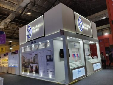 jewellery exhibition stall design, jewelry stall design, IIJS stall design